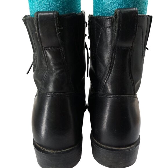 Ariat Black Leather Kiltie Paddock Western Riding Boots Size 6.5 Cowboy Womens - Picture 7 of 16